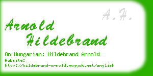 arnold hildebrand business card
